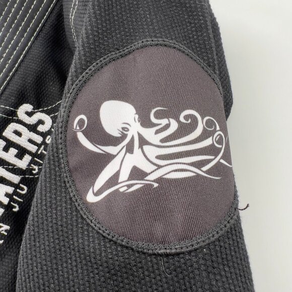 Kids Still Waters Brazilian Jiu-Jitsu Gi Kimono Top Black White Stitching Sz M 2 - Picture 5 of 12